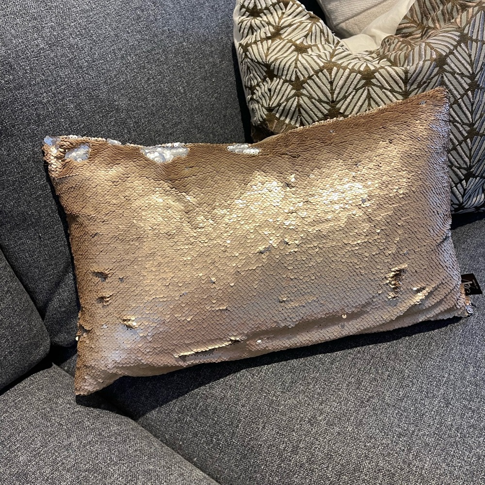 Sequin decorative pillow